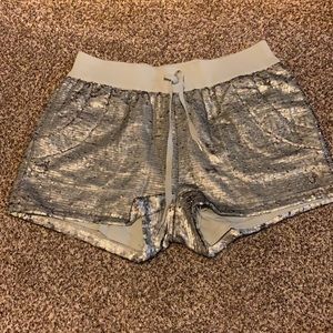 True religion sequin sweat shorts